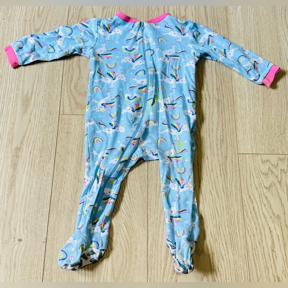 Arie Baby Pink and Blue Baby Unicorn Onesie